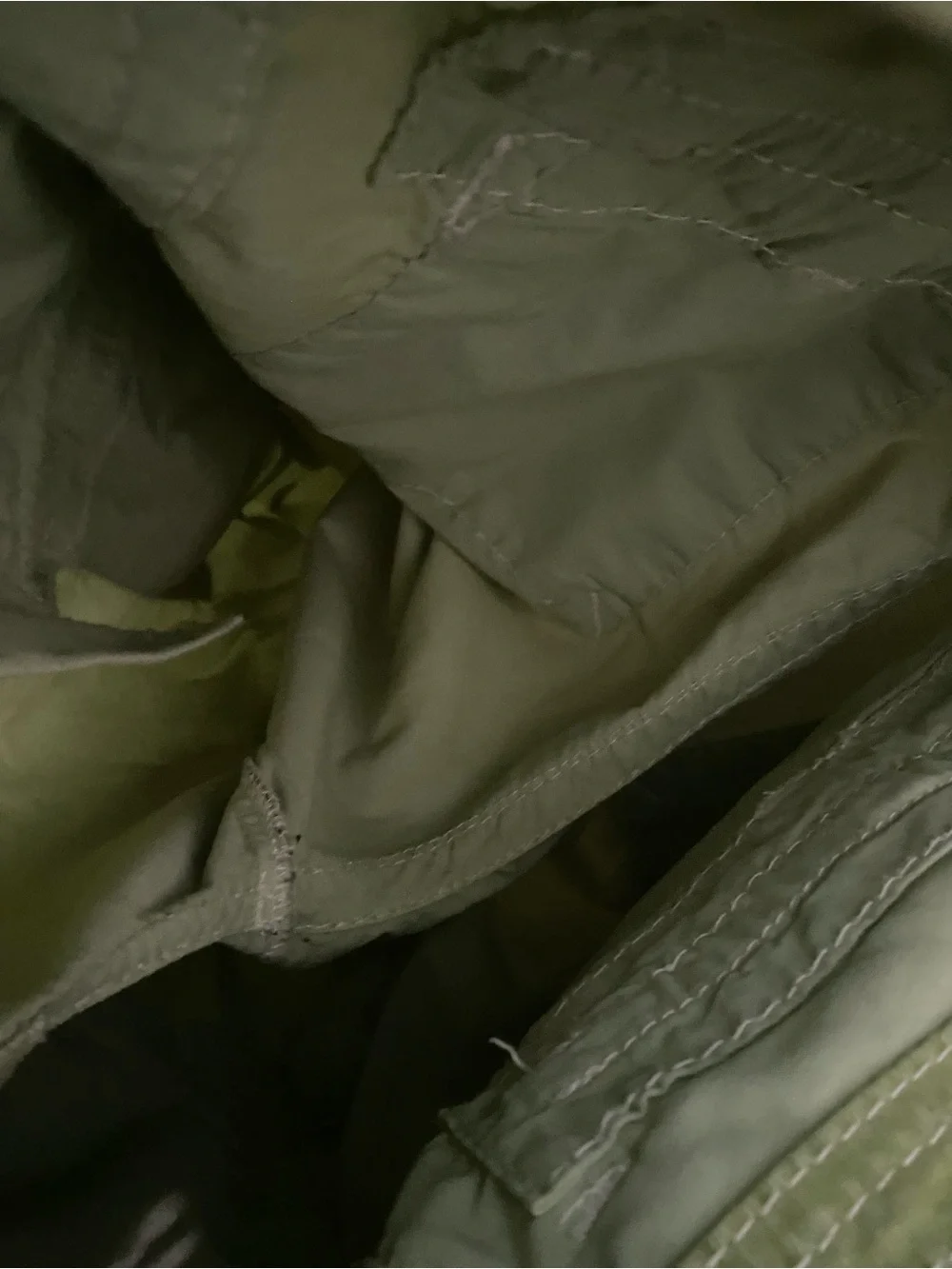 True Religion Y2K Relaxed Ace Cargo Pants Kalamata Green Contrast Stitch 36